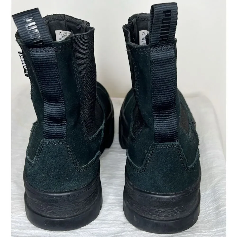 PUMA Mayze Platform Chelsea Boot Black Suede Size 8 - Picture 10 of 11